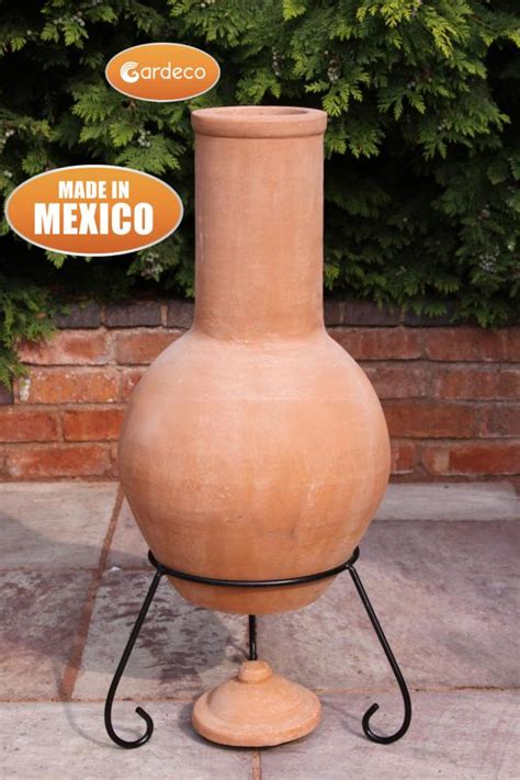 Colima Terracotta Large Mexican Chimenea Outdoor Heating Company