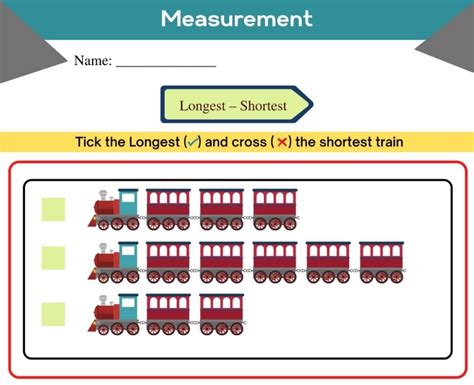 Longest Shortest Worksheet Class 1 Measurement