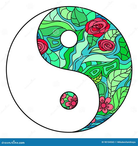Yin Et Yang Création De Schéma Illustration De Vecteur Illustration