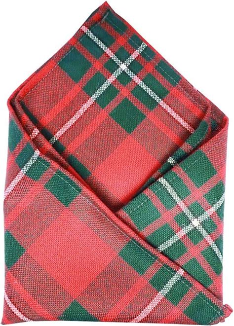 Gents Pure Wool Macgregor Modern Tartan Pocket Square Made In Scotland