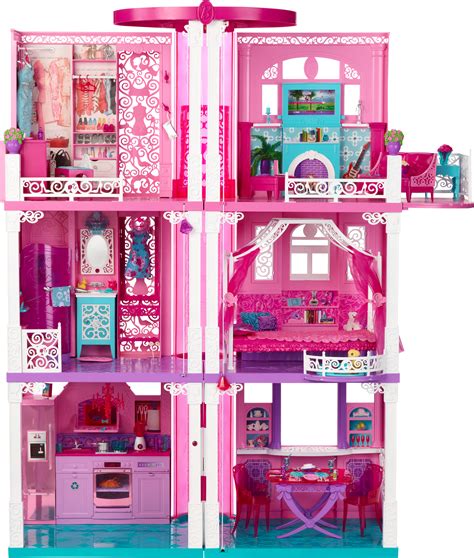 Three floors, seven rooms and a working elevator let kids dream up all kinds of stories, from a fun night in to getting ready for girls' night out. Barbie Dream House - Dream House . shop for Barbie ...