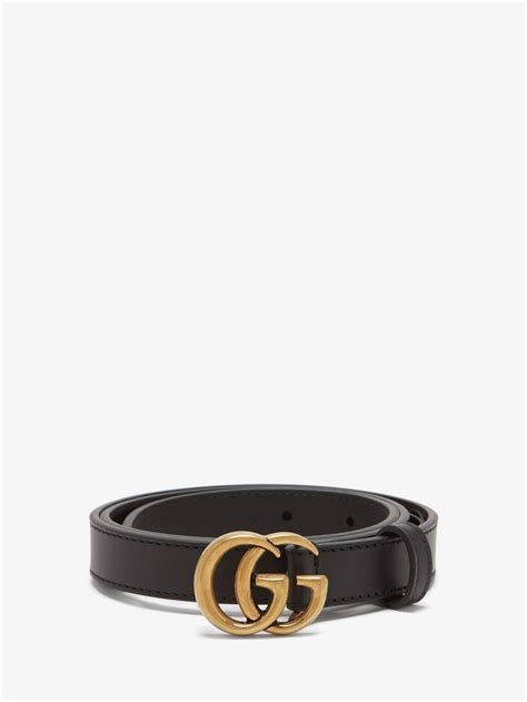 Black Gg Logo Leather Belt Gucci Matchesfashion Au