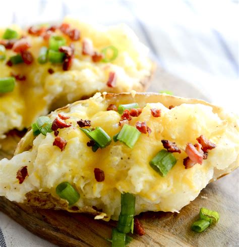 Twice Baked Potatoes With Bacon And Cheddar Recipe Diaries