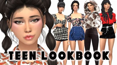 Teen Lookbook Sims 4 Cas Cc Folder And Sim Download Youtube