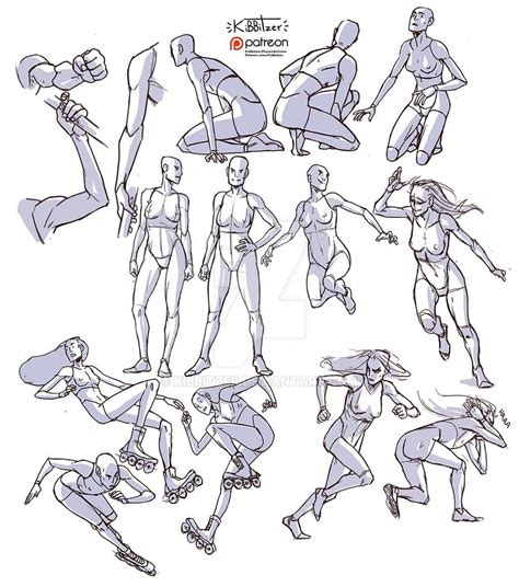 Dynamic Character Design Poses ~ Dynamic Reference Sheets Book Preview By Kibbitzer On