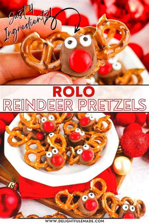 Easy Reindeer Pretzels 4 Ingredient Rolo Pretzel Reindeer