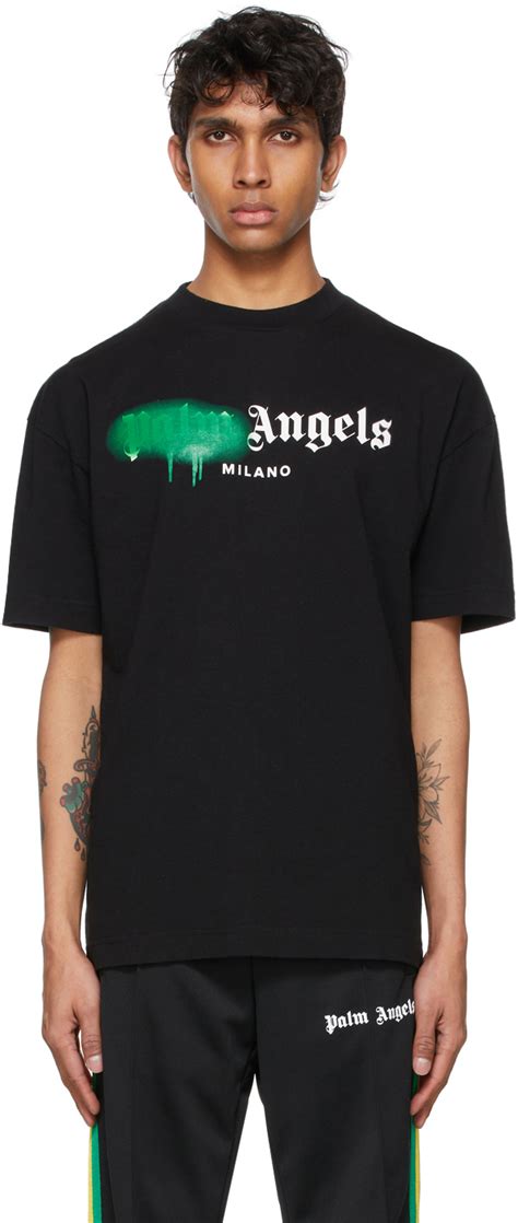 Palm Angelsのブラック And グリーン Sprayed Milano ロゴ T シャツがセール中