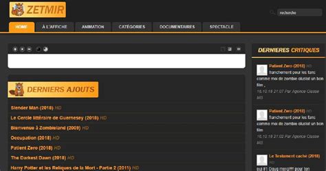 Attacker.tv is a free movies streaming site with zero ads. Zetmir : Le site de Streaming pour regarder des films français en HD - Aurianne.fr