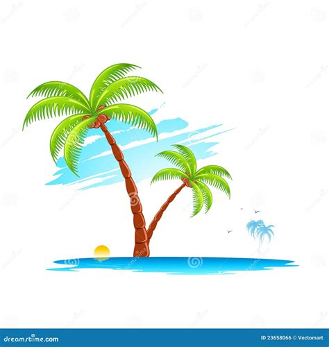 Palm Tree Stock Vector Illustration Of Background Botanic 23658066