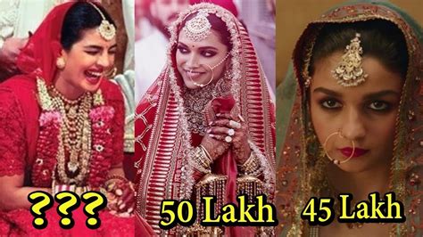 11 Most Expensive Wedding Dresses Of Bollywood Actress I 2018 Youtube