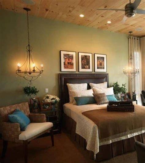 Sage Green Bedrooms With Wooden Ceiling Earthy Sage Green Bedrooms In