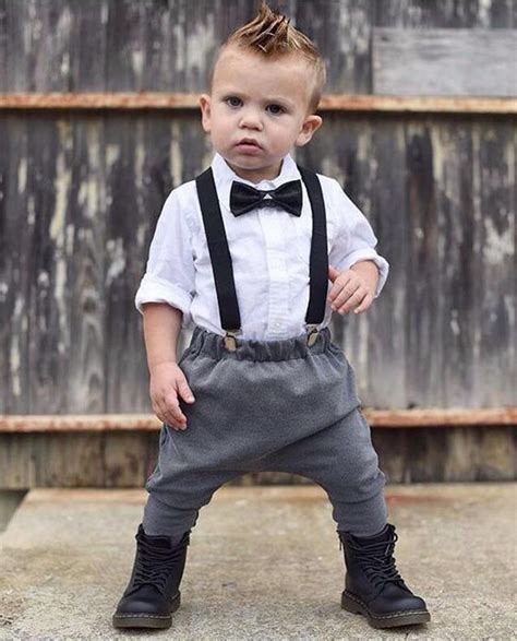 2pcs Infant Baby Boys Gentleman Clothes Long Sleeve Shirt Tops Bib