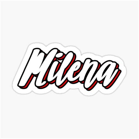 Milena First Name Hand Lettering Design Sticker For Sale By Sulies
