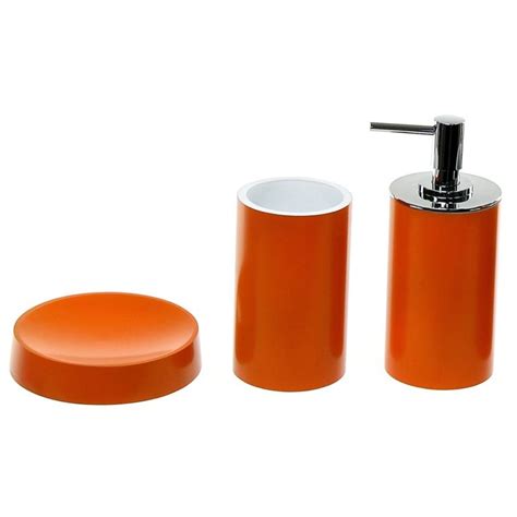 Select same day delivery or drive up for easy contactless purchases. Unique orange bathroom accessory set including soap dish ...