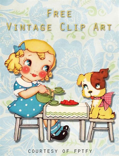 16 Free Vintage Little Girl Clip Art Clip Art Vintage Free Clip Art