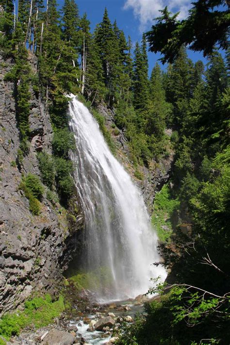 Narada Falls Popular Waterfall Near Paradise On Mt Rainier