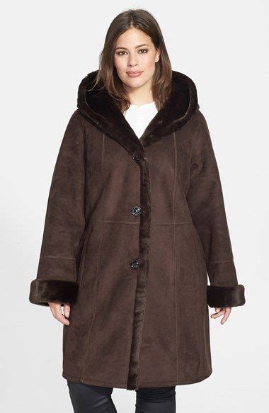 Gallery Hooded Faux Shearling Coat Plus Size Nordstrom Faux