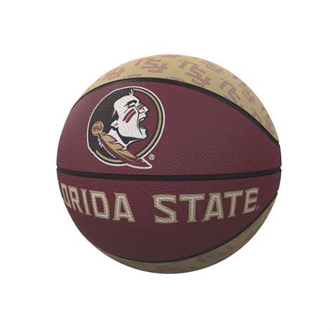 Fl State Repeating Logo Mini Size Rubber Basketball