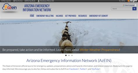 Arizona Emergency Information Network Azein Showcase