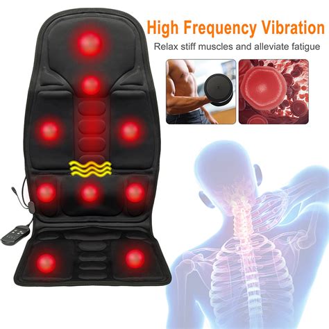 futata 8 mode 3 intensity full body electric vibration massage seat cushion back massager
