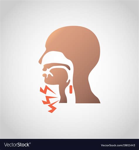 Difficulty swallowing icon design Royalty Free Vector Image