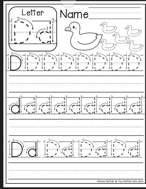 Letter d worksheer
