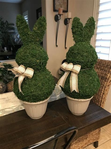 How To Make A Diy Bunny Topiary Diy Hometalk