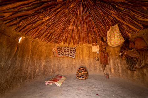 Traditional African Huts Inside