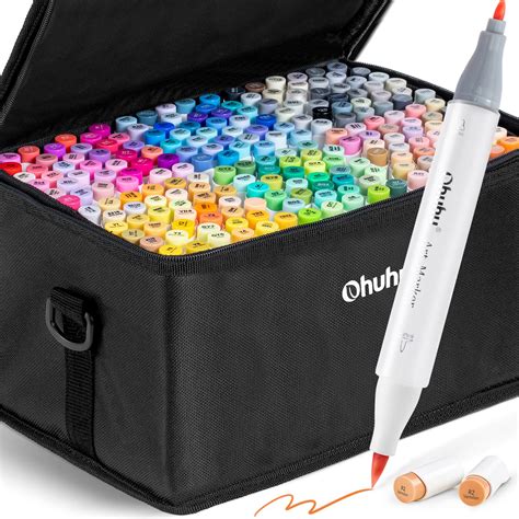 Buy Ohuhu Alcohol Based Brush Markers Double Tipped Art Marker Set For