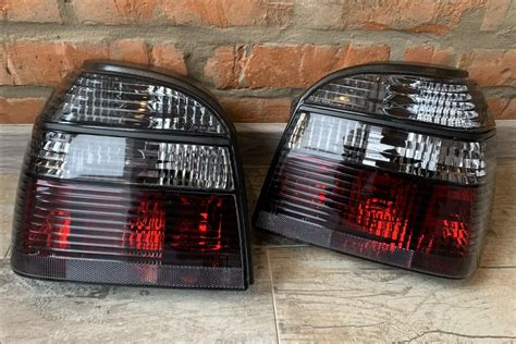 Red Smoked Taillights Set For Vw Golf Iii Mk3 Hatchback In Taillights