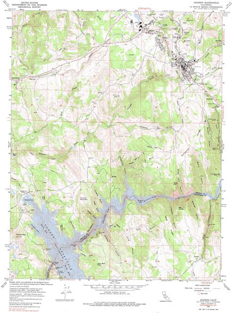 Jackson Topographic Map Ca Usgs Topo Quad 38120c7