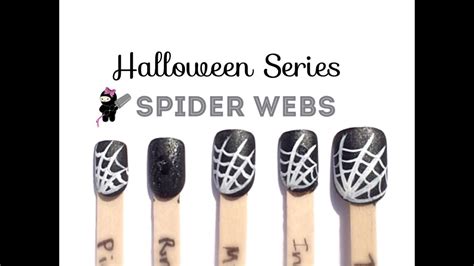 Halloween Spider Web Nail Art By The Crafty Ninja Youtube