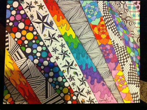 Sharpie Doodle Art Panel By Marisasarina Traditional Drawings Other In