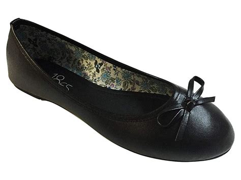 Shoes8teen Womens Ballerina Ballet Flat Shoes Solidsleopard And Sequins