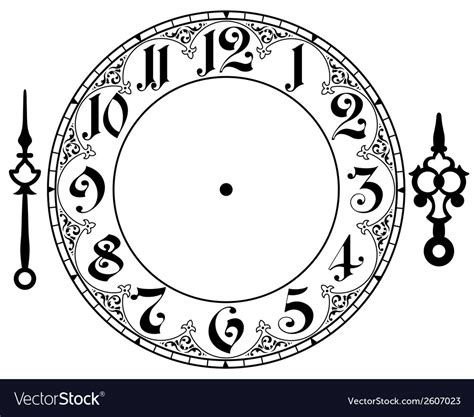 Vintage Clock Royalty Free Vector Image Vectorstock