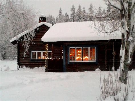 Swedish Log Cabin In Tiny Deep In The Forest Untorp Made Entirely Of