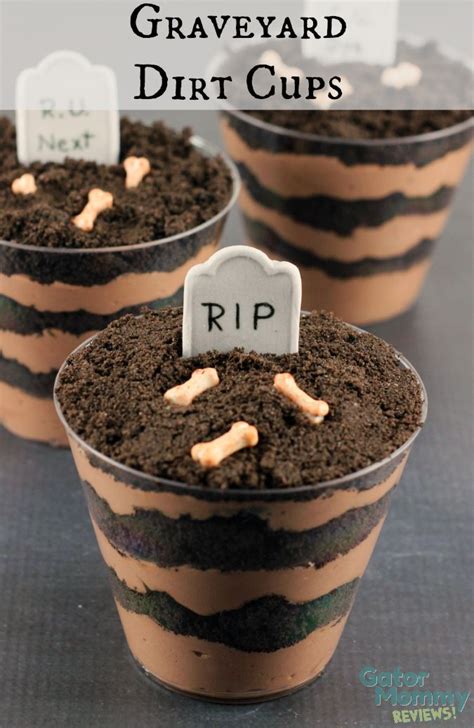 Graveyard Dirt Cups Recipe Gator Mommy Reviews Spooky Halloween