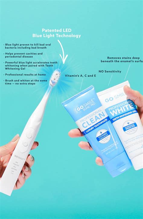 Go Smile® Sonic Blue Smart Brush Whitening Kit Nordstrom