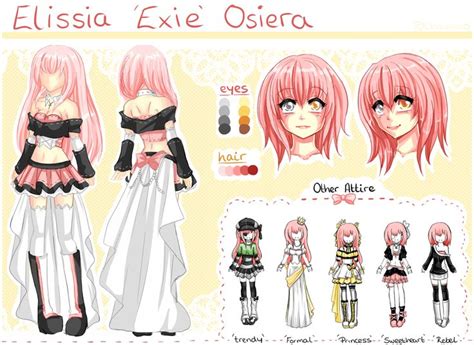 Character Reference Sheet Female Anime Character Design