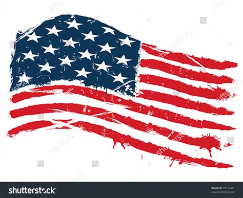 Grunge Usa Flag Stock Vector 99519401 Shutterstock