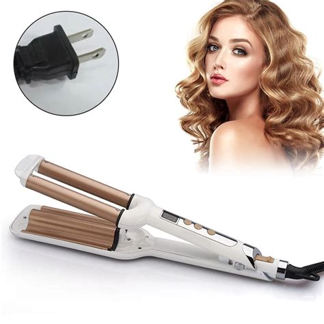 Hzkaicun Beach Wave Curling Iron 3 Barrel Deep Hair Waver Ceramic