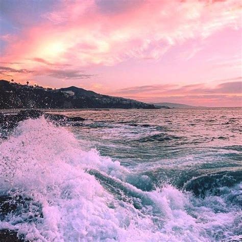 Pink Waters In Laguna Beach Wallpaper Nature Photography Aesthetic