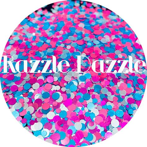 Razzle Dazzle Pink Blue Purple Glitter Dots Polyester Glitter Etsy
