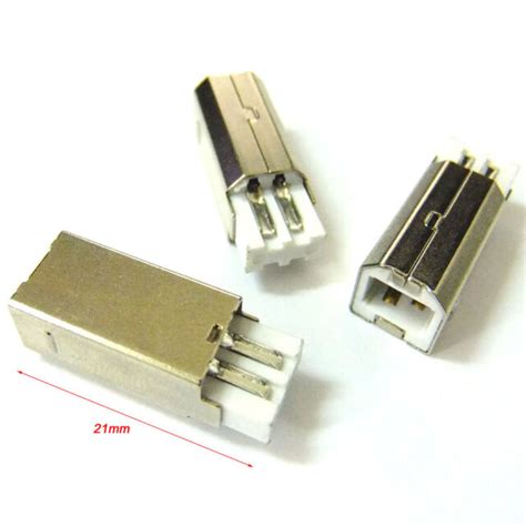Usb Connectors 20pcs Usb Type B Male Connector Port Solder Plug