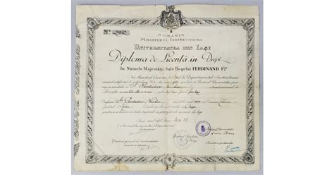 Diploma De Licenta In Drept Universitatea Din Iasi Eliberata La 27