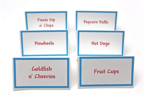 She's using windows xp as her operating system. Free printable food tent cards - Printable cards