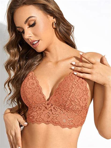 dobreva women s lace padded bralette plunge wireless longline bra for a to d cups 세이브돈 savdon