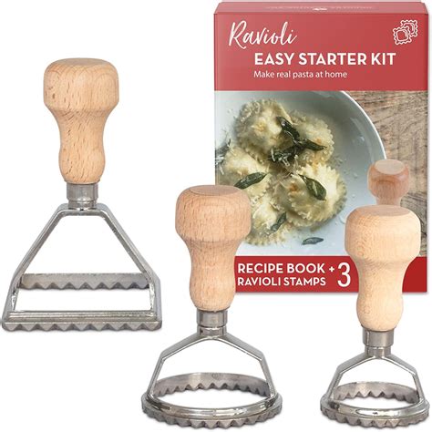 Easy Ravioli Maker Starter Kit 3 Ravioli Mold Pasta Cutter Stamps