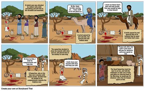 Parable Of The Good Samaritan Storyboard By Twinkle1