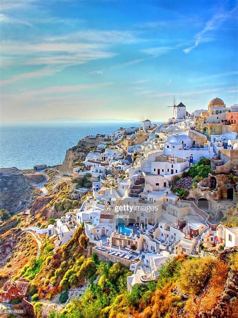 City Of Oia At Santorini Greece High Res Stock Photo Getty Images
